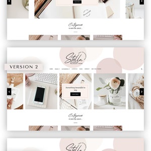 Stella Responsive Blogger template, modern premium Blogger theme, slider lifestyle blog design, premade feminine fashion Blogspot layout image 6