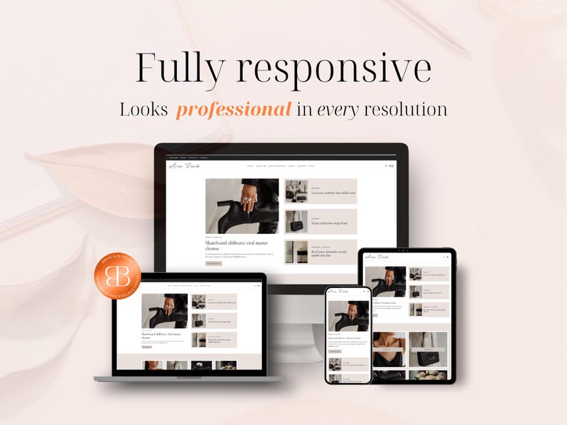 Aria Dark WordPress blog theme for fashion, lifestyle and beauty bloggers – feminine Kadence editorial magazine template for influencers