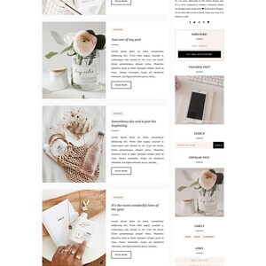 Stella Responsive Blogger template, modern premium Blogger theme, slider lifestyle blog design, premade feminine fashion Blogspot layout image 2