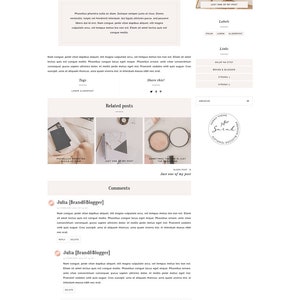 Op de afbeelding: Een blogpost met de titel "Something beautiful to say" met een foto van een slaapkamer met een bed, een nachtkastje en een hartvormig bord met de tekst "Brave".