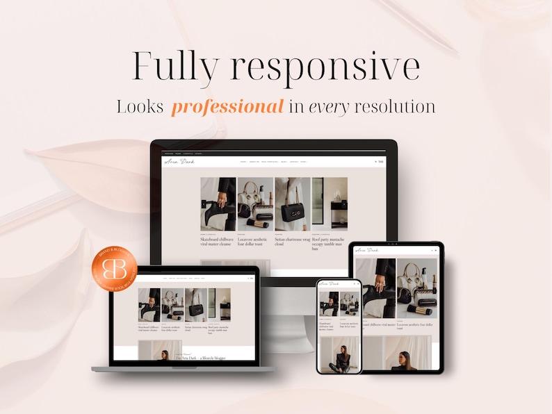 Dark Editorial Magazine WordPress Theme – Kadence blog template for fashion lifestyle blogger, influencer and mommy blogging website – Aria Dark theme design