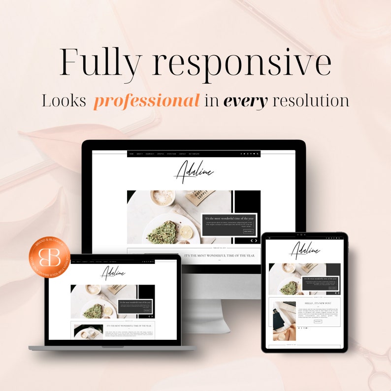 Adaline Dark Responsive Blogger template, fashion premium Blogger theme, slider lifestyle blog design, premade feminine Blogspot layout image 4