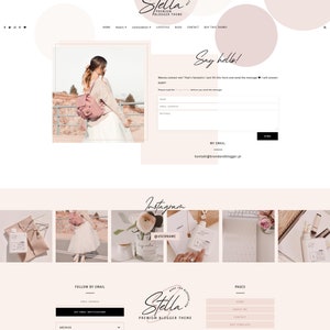 Stella Responsive Blogger template, modern premium Blogger theme, slider lifestyle blog design, premade feminine fashion Blogspot layout image 10