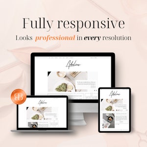 Adaline Responsive Blogger template, fashion premium Blogger theme with slider, lifestyle blog design, premade feminine Blogspot layout image 4