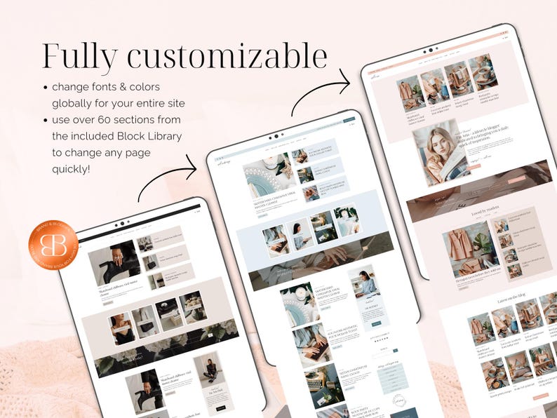 Aria Dark WordPress blog theme for fashion, lifestyle and beauty bloggers – feminine Kadence editorial magazine template for influencers
