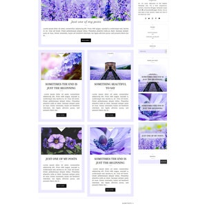 Sophie Responsive Blogger template, feminine premium Blogger theme with slider, lifestyle blog design, premade modern Blogspot layout image 7