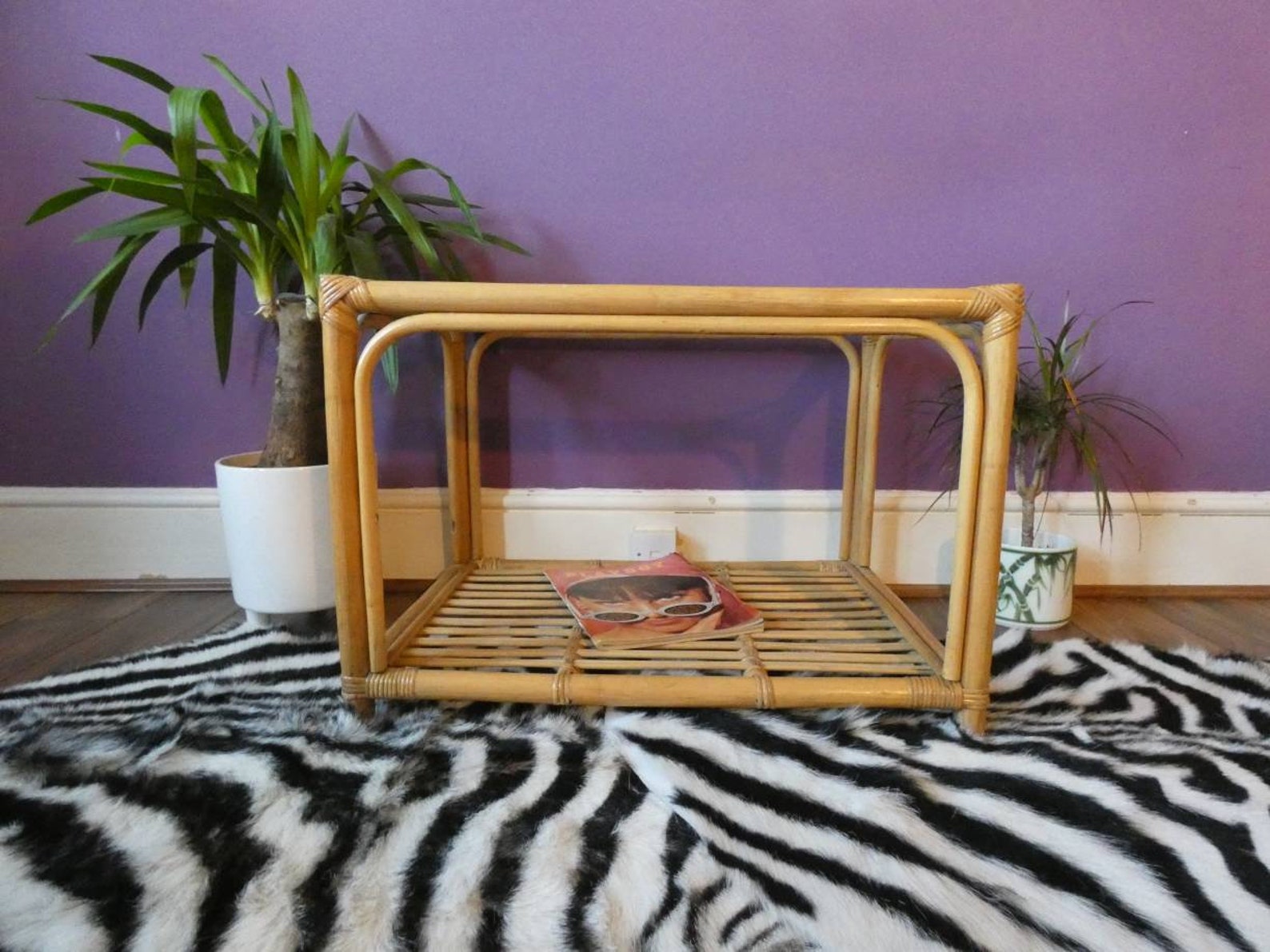 True vintage bamboo magazine holder Etsy