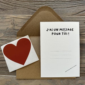 Carte postale à gratter - "J'ai un message pour toi"