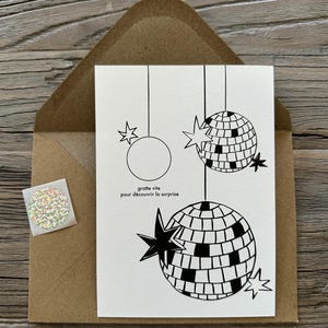 Boule à facette - carte à gratter