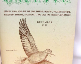 Vintage Game Bird Breeders Pheasant Fanciers Gazette Magazine December 1959