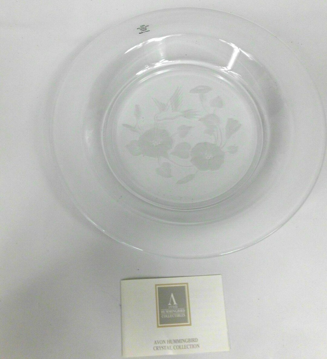 Vintage Avon Hummingbird Crystal Collection Soup Salad Plate 8 Inch ...