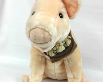 Vintage 1998 Babe Pig & Mice Talking Plush 13 Inch Babe Pig in the City Animal