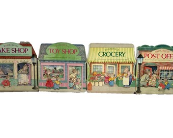 Vintage 1990 Whiskerville Board Books Joanne Barkan Lot of 4 Bake Toy Shop Mouse