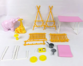 Vintage 1988 Arco Barbie Animal Lovin Safari Set 7312 Replacement Parts Animals