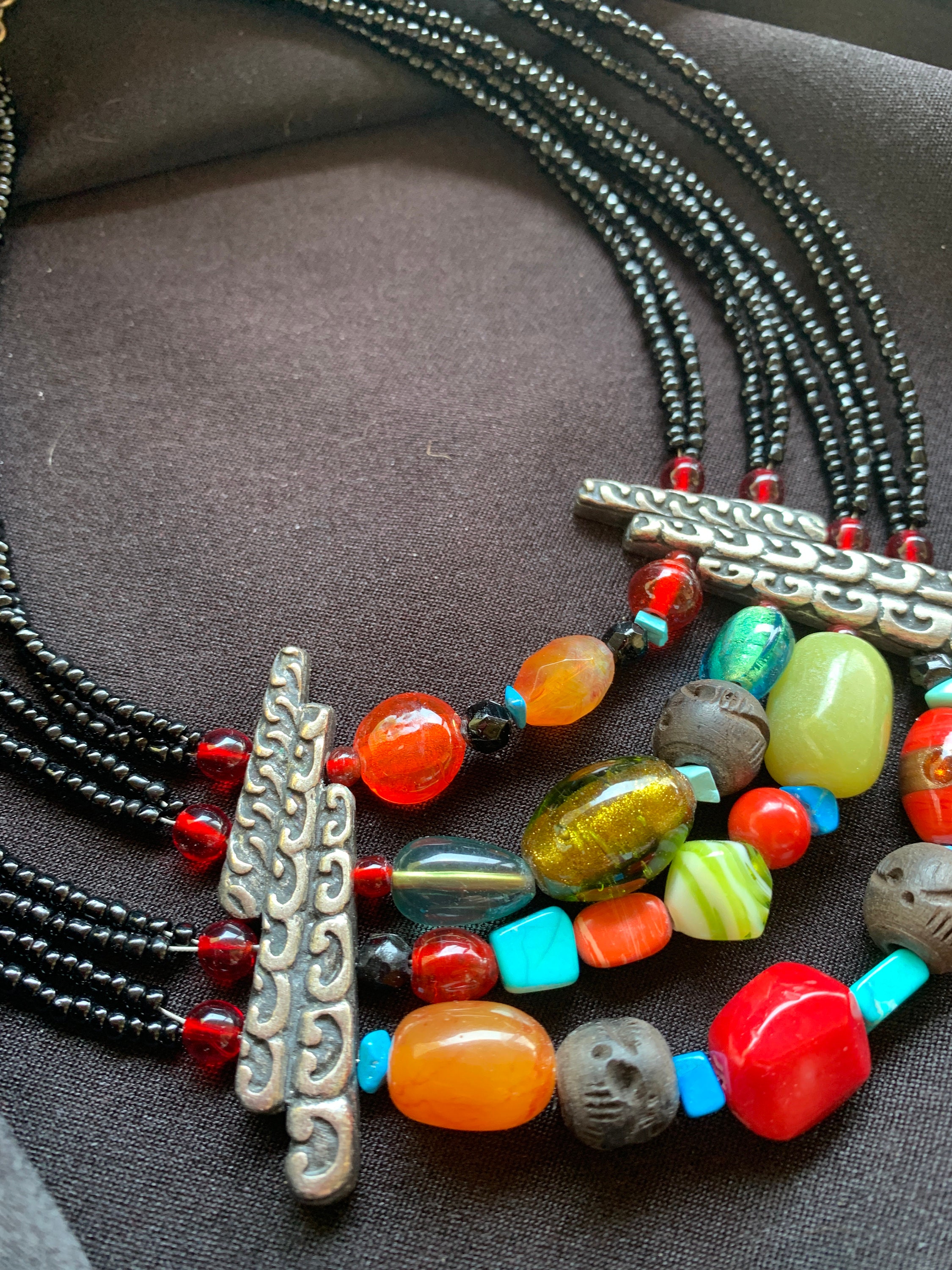 Vintage CHICO'S Multistrand NECKLACE STUNNING Statement Etsy