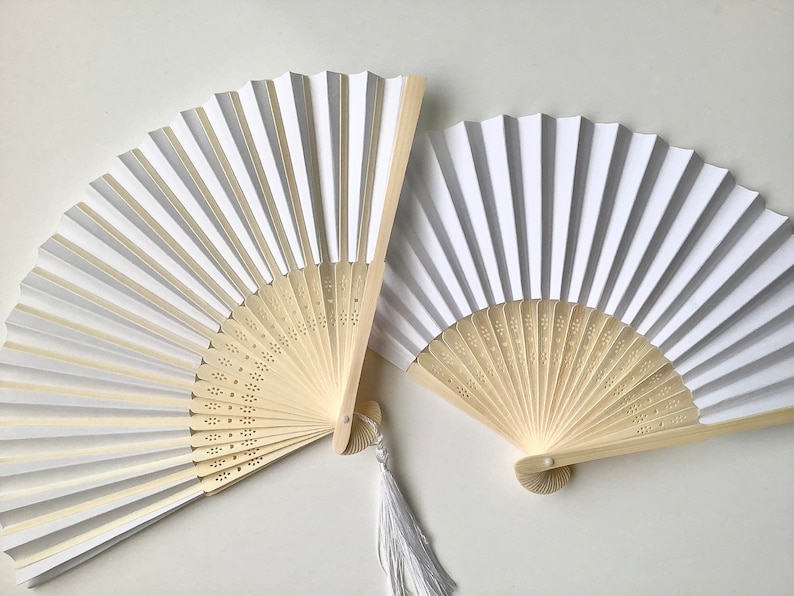 Personalized White Handheld Paper Fans for Wedding Favours Etsy Australia