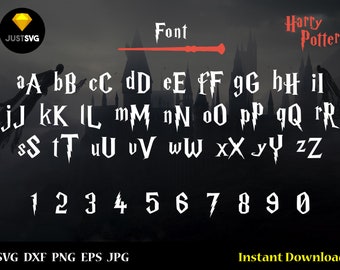 Harry Potter Font, Harry Potter Font Svg, Harry Potter svg, Harry Potter DIY, Font, Font svg, Harry Potter, Instant Download