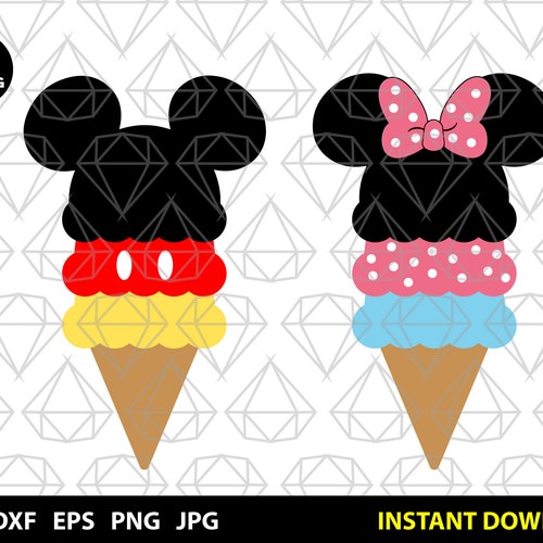 Mickey Mouse Ice Cream SVG DIGITAL FILE Etsy