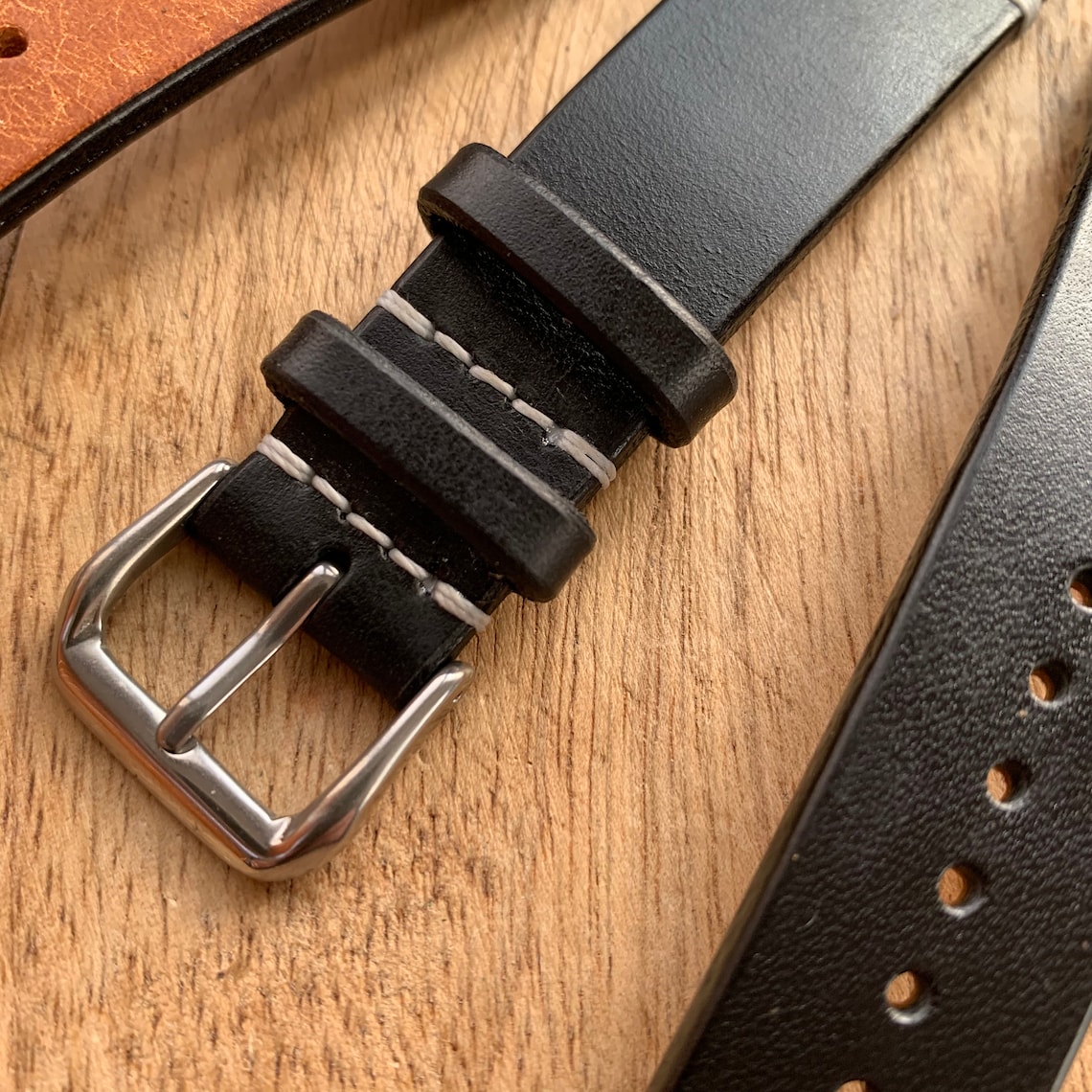 Leather Watch Strap Vintage Style Strap 18mm 19mm 20mm 22mm Etsy