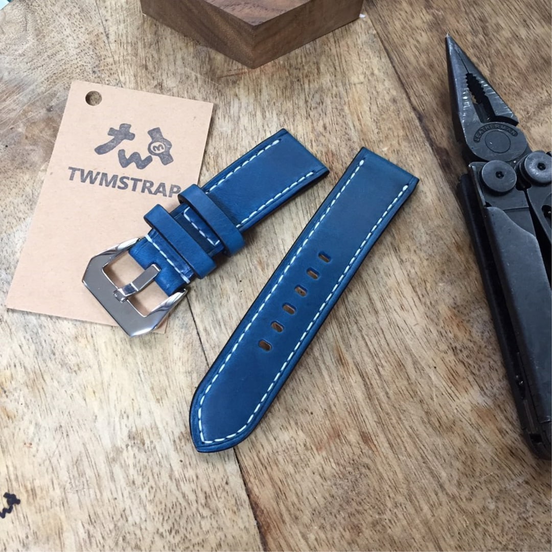 Leather Watch Strap Panerai Style Strap 22mm, 24mm Italia Buttero