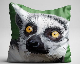 Lemur pillow | Etsy Lemur Pillow Lemur Throw Pillow Custom
