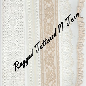 Digital Vintage Lace Trim 2 color versions