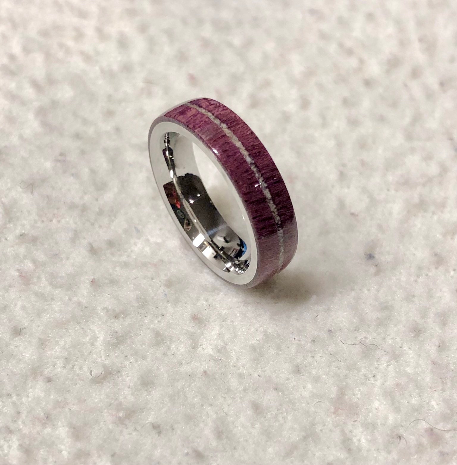 Purple heart wood wedding ring best sale