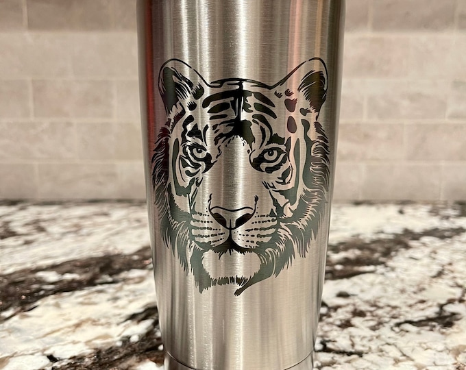 Tiger with Name Stainless Tumbler