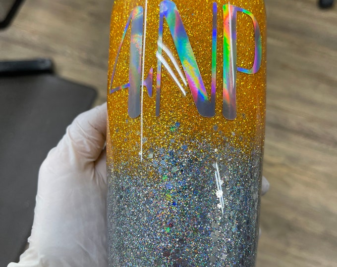 The “Shimmering Citrus” glitter tumbler
