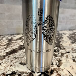 Laser Engraved Lungs With Name