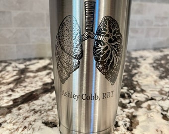 Laser Engraved Lungs With Name