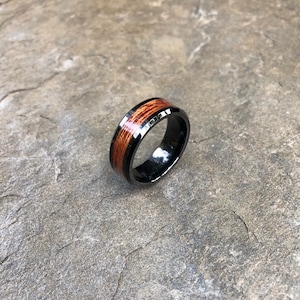 Black Ceramic with Mahogany inlay