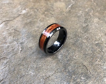 Black Ceramic with Mahogany inlay