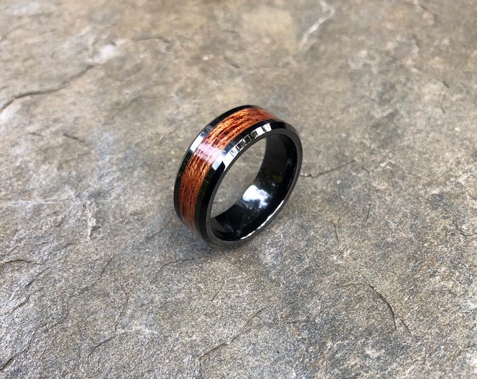 Black Ceramic with Mahogany inlay