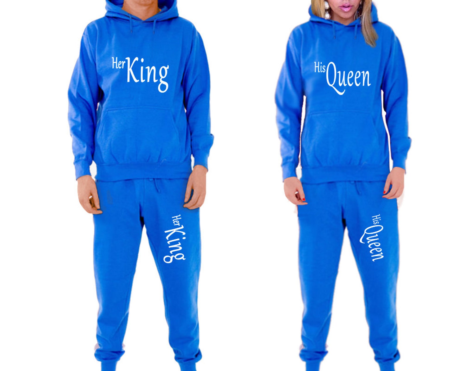 Her king His queen tracksuit for couples spring colors hoodie | Etsy