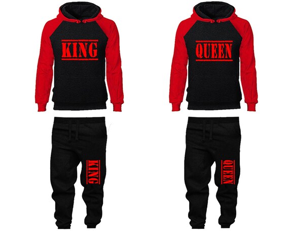 King in Box Queen in Box Couple Hoodie Jogger Pants Matching Tracksuit Unisex Sizes Matching 4 Items Sold Separately Etsy Ireland