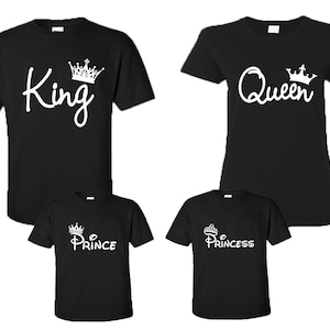 King, Queen, Prince, Princess,Matching Family Shirts, His and Her Shirts, Family Shirts Mr Mrs Shirts Matching Sold Separately