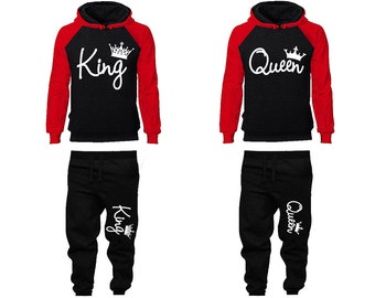 king and queen couple hoodies