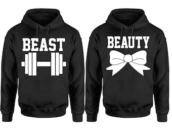 Beauty Beast Couple Hoodies, Matching Couple Hoodies,  Couple Hoodies, Sold Separately!!!