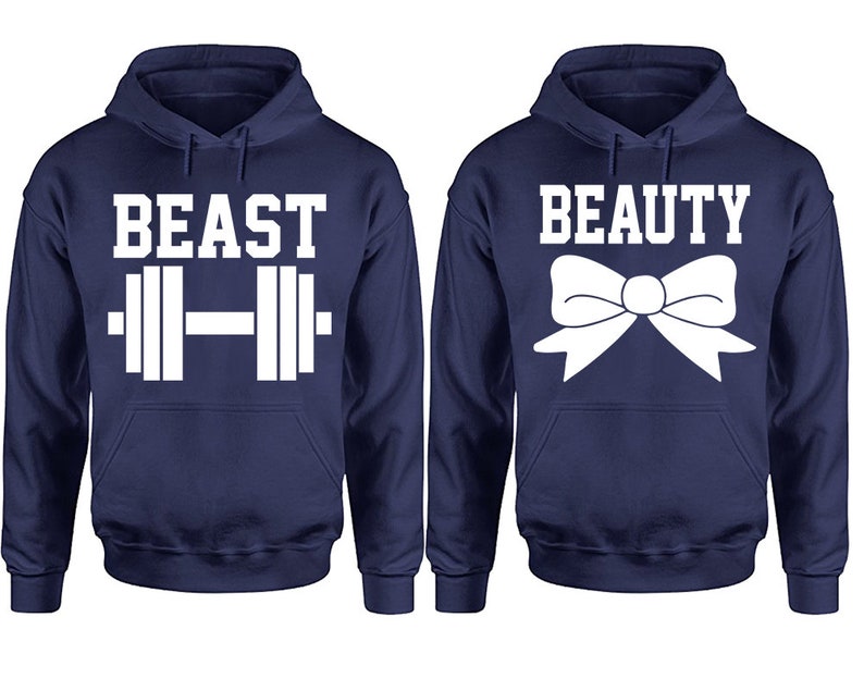 Beauty Beast Couple Hoodies, Matching Couple Hoodies, Couple Hoodies, Sold Separately image 8