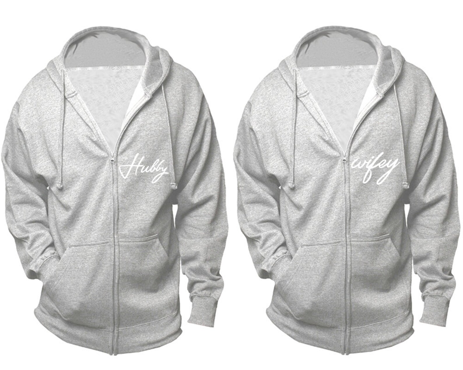 Christmas Hubby Wifey zip up hoodies matching zip up | Etsy