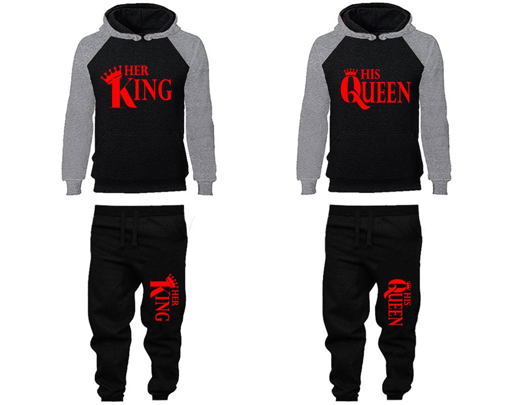 King and Queen Hoodies With Pants Etsy