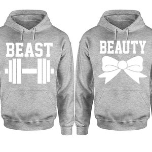 Beauty Beast Couple Hoodies, Matching Couple Hoodies, Couple Hoodies, Sold Separately image 7