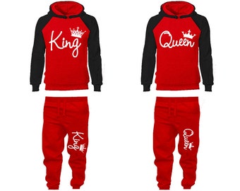 King Queen Hoodie Jogger Pants 