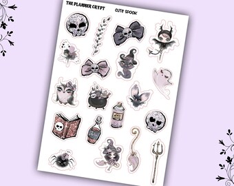 Planner stickers, vertical planner, deco planner stickers, weekly planner, gothic stickers, goth make up, goth planner, goth glamour