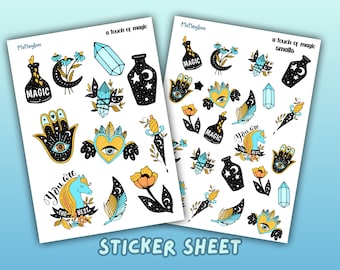 Witchcraft Sticker Sheet: Goth Planner Stickers