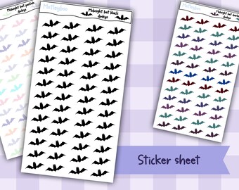 Bat stickers for Halloween, gifts for Halloween, planner stickers, cute and fun stickers, spooky season, goth and spooky planner, journaling