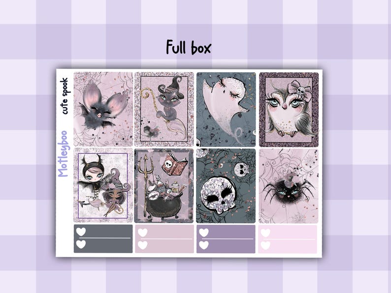 Goth Weekly Planner Sticker Kit, Spooky Halloween Vertical Planning ...