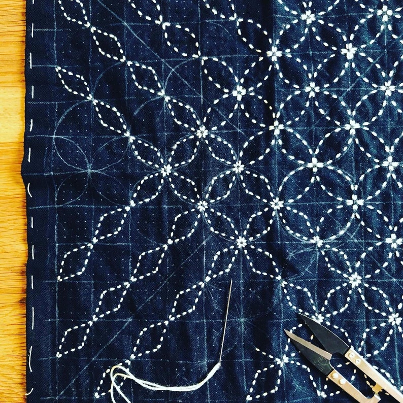 Shippo and its 8 variations Sashiko VIDEO COURSE plus PDF patterns