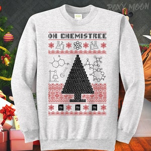 SALE TODAY: Oh Chemistree Ugly Christmas Sweater, Funny Xmas Sweatshirt, Unisex Sweater Party, Christmas Party T-Shirt, Longsleeve image 1